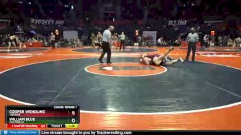 1 lbs Champ. Round 1 - William Blue, Taylorville vs Cooper Wendling, Tremont