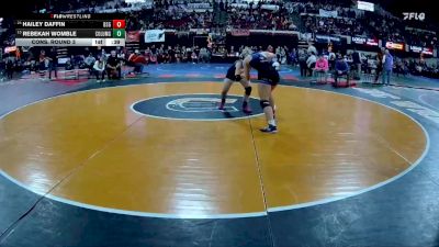 G - 140 lbs Cons. Round 3 - Hailey Daffin, Billings Skyview Girls vs Rebekah Womble, Columbus Girls