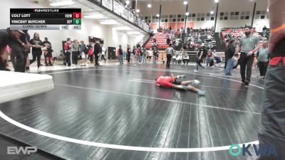 58 lbs Consolation - Colt Lott, Fort Gibson Youth Wrestling vs Vincent Butcher, Tulsa Blue T Panthers