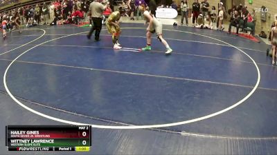 160 lbs Round 1 - Wittney Lawrence, Western Slope Elite vs Hailey Gines, South Sevier Jr. Wrestling