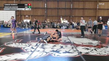 160 lbs 5th Place - Carson Worrick, Combat Athletics vs Jonathan Montes, Grandview High School/ Black Fox Wrestling Academy