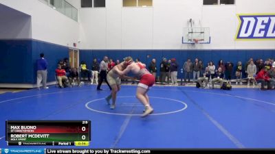 215 lbs Cons. Round 2 - Max Buono, St Christophers vs Robert McDevitt, Holy Spirit