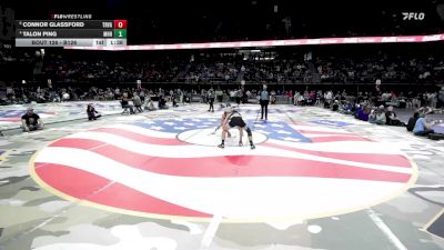 Quarterfinal - Connor Glassford, Tri-Valley vs Talon Ping, Miller/Highmore-Harrold