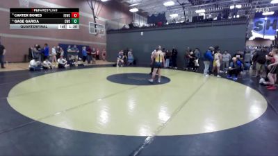 112 lbs Quarterfinal - Carter Bones, Fighting Squirrels Wrestling Club vs Gage Garcia, Cougar Wrestling Club