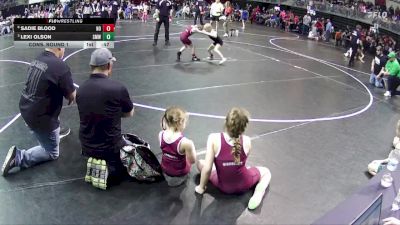 58 lbs Cons. Round 1 - Lexi Olson, St Marys WC vs Sadie Blood, Neligh Oakdale