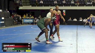 285 lbs Champ. Round 1 - Alex Jackson, Illinois Wesleyan vs Damari Dancy, Coe