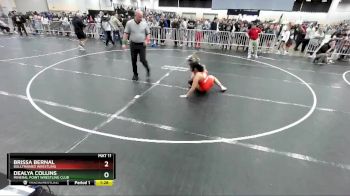 125 lbs Quarterfinal - Brissa Bernal, BullTrained Wrestling vs Dealya Collins, Mineral Point Wrestling Club