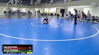 125 lbs Semis & 1st Wrestleback (8 Team) - Bryant Peterson, UNC (United North Central) vs Wes Goetzinger, Chatfield