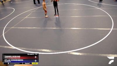 117 lbs Round 1 - Tanner Morvari, Pinnacle Wrestling Club vs Dylan Sonnenberg, Minnesota