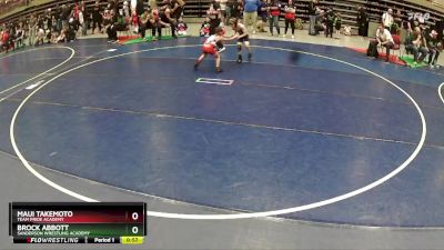 54 lbs Cons. Round 2 - Maui Takemoto, Team Pride Academy vs Brock Abbott, Sanderson Wrestling Academy