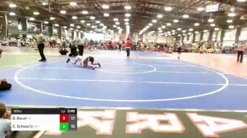 95 lbs Rr Rnd 1 - Braxtyn Bauer, Fort Hammers vs Cole Schwartz, Grit Alliance