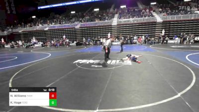 54 lbs Consi Of 8 #2 - Noah Williams, Thermopolis WC vs KoBurn Hoge, Fergus Wrestling Club