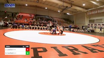 132 lbs Quarterfinal - Jesse Justice, Sperry High School vs Beau Canfield, Bristow High School