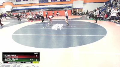 174 lbs Quarterfinal - Eddie Simes, Wisconsin - Lacrosse vs Austin Brass, Messiah College