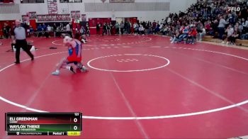 121 lbs Quarterfinal - Eli Greenman, Canby vs Waylon Thieke, LeSueur-Henderson