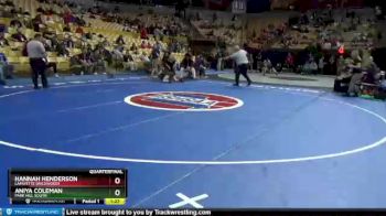 100 lbs Quarterfinal - Hannah Henderson, Lafayette (Wildwood) vs Aniya Coleman, Park Hill South