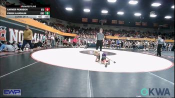 49 lbs Consi Of 4 - Carver Pearson, Hinton Takedown Club vs Creek Laughlin, Chickasha Wrestling