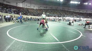 105 lbs Semifinal - Braxton Pinkston, Spiro Bulldog Wrestling vs Tyson Brown, Choctaw Ironman Youth Wrestling