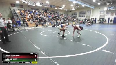 165 lbs Champ. Round 3 - Josh Galindo, La Mirada vs Travis Coleman, Paloma Valley