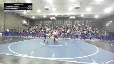 120 lbs Quarterfinal - Jacob Fimbres, Stockdale vs Jonathan Jasso, Tulare Union