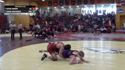 141 lbs Cons. Semi - Gavin Jensen, Coe vs Owen Adlfinger, Cornell College