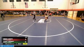 145 lbs Champ. Round 2 - Danny Herbert, Wilmette (LOYOLA) vs Drew Landau, EDWARDVILLE (HS)