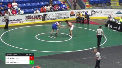 212 lbs Quarterfinal - Isaiah Stokes, Avella vs Mason Keister, Diocese Of Erie