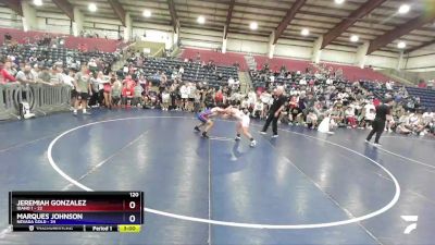 120 lbs Placement (16 Team) - Jeremiah Gonzalez, Idaho 1 vs MARQUES JOHNSON, Nevada GOLD