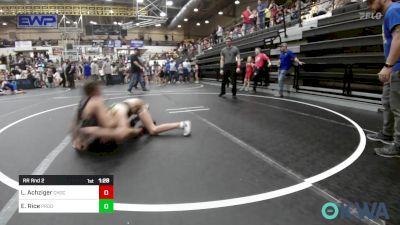 85 lbs Rr Rnd 2 - Layla Achziger, Choctaw Ironman Youth Wrestling vs Emy Rice, Prodigy Wrestling