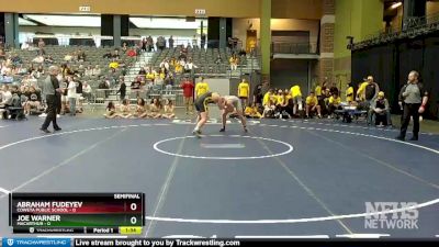 215 lbs Semifinals (8 Team) - Joe Warner, MacArthur vs Abraham Fudeyev, Coweta Public School