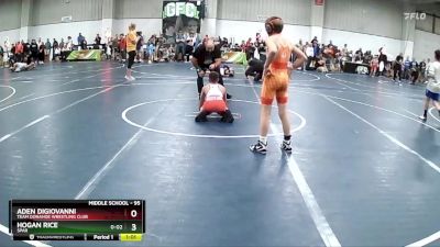 95 lbs Quarterfinal - Aden DiGiovanni, Team Donahoe Wrestling Club vs Hogan Rice, SPAR