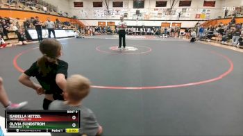 105 lbs Quarterfinal - Isabella Hetzel, Thermopolis vs Olivia Sundstrom, Moorcroft