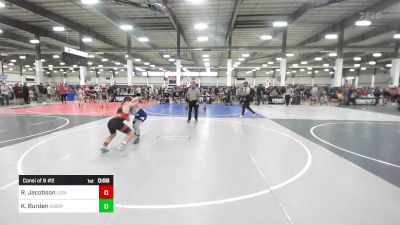 123 lbs Consi Of 8 #2 - Ryan Jacobson, Lions WC vs Krew Burden, Snowflake Lobos