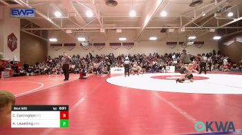 60 lbs Quarterfinal - Connor Carrington, Sallisaw Takedown Club vs Kaysen Lewelling, Keystone Wrestling Club