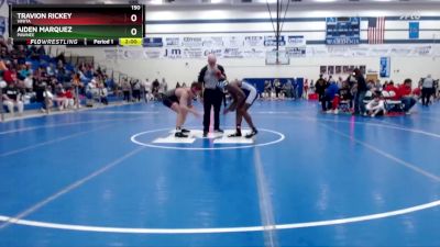 150 lbs Cons. Semi - Aiden Marquez, Pawnee vs Travion RIckey, Vinita