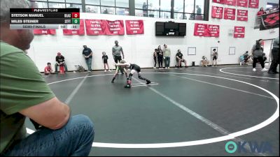 49 lbs Semifinal - Stetson Manuel, Blackwell Wrestling Club vs Miles Steiner, Standfast