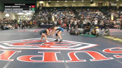 138 lbs Round Of 32 - Sophia Cardenas, CA vs Madelyn Simmerman, OH