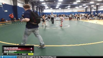 76-84 lbs Round 2 - Dean Brannan, Fighting Squirrels vs Micah Mclemore, Mountain Man Wrestling Club