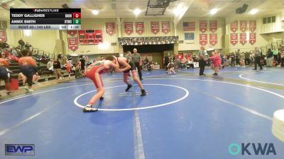 140 lbs Semifinal - Teddy Galligher, Barnsdall Youth Wrestling vs Annix Smith, Kiefer Youth Wrestling Club