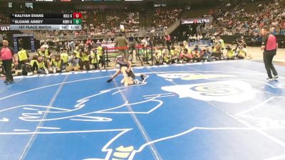 1st Place Match - Kaliyah Evans, Bellevue East vs Sloane Abbey, Kearney