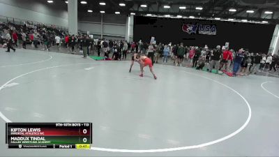 113 lbs Cons. Round 8 - Kipton Lewis, Immortal Athletics WC vs Maddux Tindal, Callan Wrestling Academy