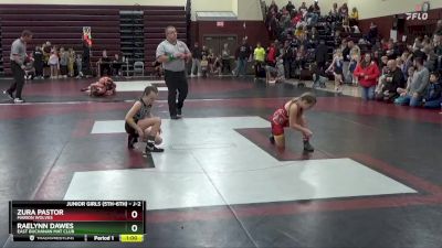 J-2 lbs Semifinal - RaeLynn Dawes, East Buchanan Mat Club vs Zura Pastor, Marion Wolves