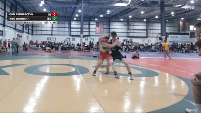 157 lbs Cons. Semi - Theo Reinhart, Cavalier Wrestling Club vs John Bednarczyk, Hanover Hawkeye