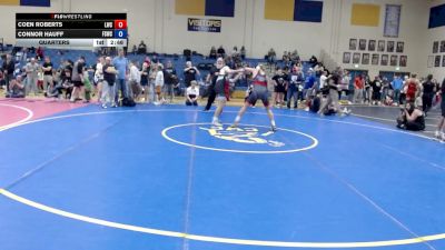 165 lbs Quarters - Coen Roberts, Lewiston Wrestling Club vs Connor Hauff, Fighting Squirrels Wrestling Club