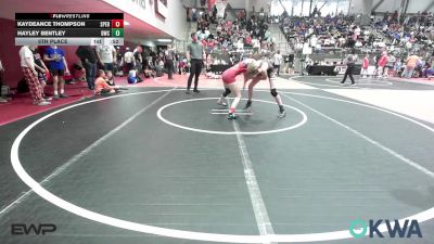 110 lbs 5th Place - Kaydeance Thompson, Sperry Wrestling Club vs Hayley Bentley, Brushy Wrestling Club