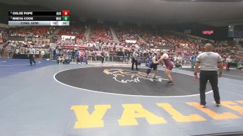 235 lbs Cons. Semi - Rheya Cook, Winfield HS vs Chloe Pope, Girard HS