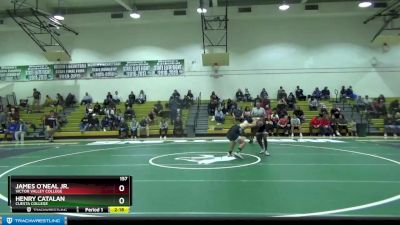 157 lbs Champ. Round 1 - Henry Catalan, Cuesta College vs James O`Neal Jr., Victor Valley College