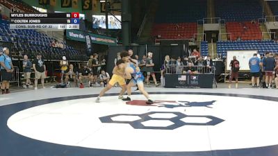 165 lbs Cons. Sub-rd Of 32 - Myles Burroughs, Massachusetts vs Colten Jones, Virginia