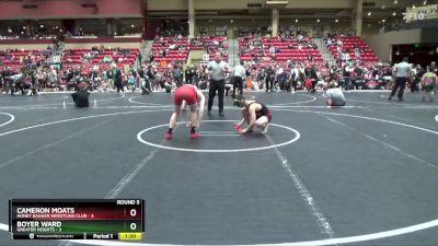 130 lbs Round 5 (6 Team) - Boyer Ward, Greater Heights vs Cameron Moats, Honey Badger Wrestling Club