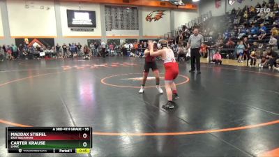 95 lbs Semifinal - Carter Krause, LMWC vs Maddax Stiefel, East Buchanan